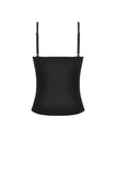 Imprisoned Psalms - Gothic Revivial Cami Top with Metallic Buckle Straps and Sheer Lace Patchwork TW686