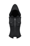 Dark Rebel Shadow Gothic Punk Hooded Vest TW688