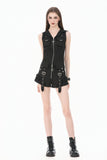 Dark Rebel Shadow Gothic Punk Hooded Vest TW688