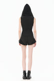 Dark Rebel Shadow Gothic Punk Hooded Vest TW688