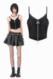 Dark Bone Rebel Punk Skull Zip Camisole Top TW690