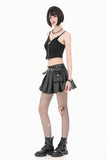 Dark Bone Rebel Punk Skull Zip Camisole Top TW690