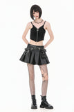 Dark Bone Rebel Punk Skull Zip Camisole Top TW690