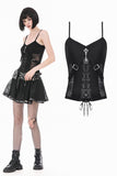 Key to Night - Gothic Punk Cami Top with Key Pendant TW692