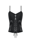 Key to Night - Gothic Punk Cami Top with Key Pendant TW692