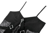 Key to Night - Gothic Punk Cami Top with Key Pendant TW692