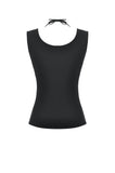 Dark Weave - Gothic Backless Spider Decor Skeleton Cut-out Halter Slim Tank Top TW694