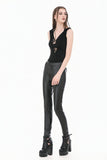 Dark Weave - Gothic Backless Spider Decor Skeleton Cut-out Halter Slim Tank Top TW694