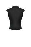 Night Directive - Tech-Punk Sleeveless Polo Top with Metallic Studs TW695
