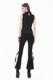 Iron Covenant - Punk Dark-Wear Vest with  Metallic Ring, Double Eyelet Lace-up TW699