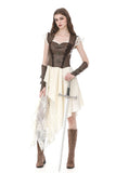 Steampunk Matte Leather Patchwork Lace Buckled Slim Cami Top TW704