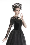 Gothic women half lace sleeves with flowers AGL006 - Gothlolibeauty