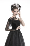 Gothic women half lace sleeves with flowers AGL006 - Gothlolibeauty