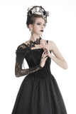 Gothic women half lace sleeves with flowers AGL006 - Gothlolibeauty