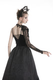 Gothic women half lace sleeves with flowers AGL006 - Gothlolibeauty