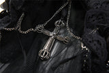 Gothic bride cross veil AHW004 - Gothlolibeauty