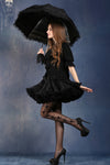 Lolita lace waterproof telescopic umbrella parasol AUM003 - Gothlolibeauty