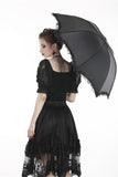 Gothic lolita telescopic umbrella AUM013 - Gothlolibeauty