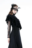 Gothic Black cape hearted shaped capelet BW043 - Gothlolibeauty