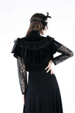 Gothic Black cape hearted shaped capelet BW043 - Gothlolibeauty