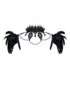 Gothic gorgeous feather velvet caplet with two ways to wear BW046 - Gothlolibeauty