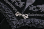 DARK IN LOVE Elegant gothic pattern collar velvet cape BW050 - Gothlolibeauty