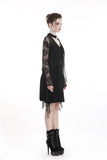Black tasseled cape with kimono sleeves BW066 - Gothlolibeauty