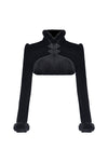 Gothic women Black fur cape  BW067 - Gothlolibeauty