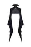 Gothic women velvet Black vampire cape with bat big sleeves BW069 - Gothlolibeauty