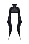 Gothic women velvet Black vampire cape with bat big sleeves BW069 - Gothlolibeauty