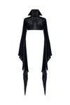 Gothic women velvet Black vampire cape with bat big sleeves BW069 - Gothlolibeauty