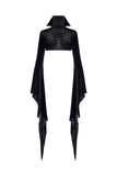 Gothic women velvet Black vampire cape with bat big sleeves BW069 - Gothlolibeauty