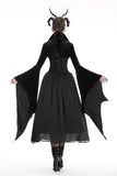 Gothic women velvet Black vampire cape with bat big sleeves BW069 - Gothlolibeauty