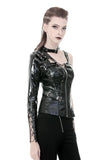 Punk shining PU one shoulder around neck cape BW076 - Gothlolibeauty