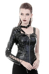 Punk shining PU one shoulder around neck cape BW076 - Gothlolibeauty