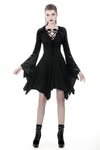 Gothic shining velvet witch cape with pointed cap BW077 - Gothlolibeauty