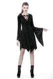 Gothic shining velvet witch cape with pointed cap BW077 - Gothlolibeauty