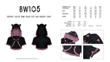 Gothic lolita pink plaid cat ear hoody cape BW105