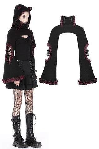 Gothic lolita bell sleeves wooly cape BW110
