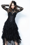 Gothic four buttons corset CW023 - Gothlolibeauty