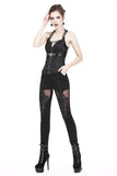 Gothic decorative pattern corset with rope on certral front design CW027 - Gothlolibeauty