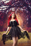 Gothique elegant dead souls cross dress with side long designs DW063 - Gothlolibeauty