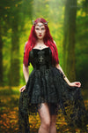 Gothique elegant dead souls cross dress with side long designs DW063 - Gothlolibeauty