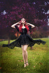 Gothique elegant dead souls cross dress with side long designs DW063 - Gothlolibeauty