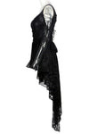 Gothic dress of ghost cocktail lace with button row DW053BK - Gothlolibeauty