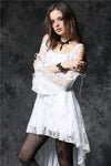 Gothic ghost cocktail lace dress with button row DW053WH - Gothlolibeauty