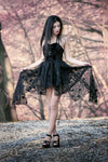 Gothique elegant dead souls cross dress with side long designs DW063 - Gothlolibeauty