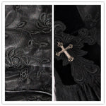 Gothique elegant dead souls cross dress with side long designs DW063 - Gothlolibeauty