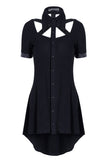 Punk hollow-out doll collar cocktail Tee dress DW127 - Gothlolibeauty