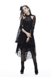 Gothic lace sexy dress with cat ear shape on top DW139 - Gothlolibeauty